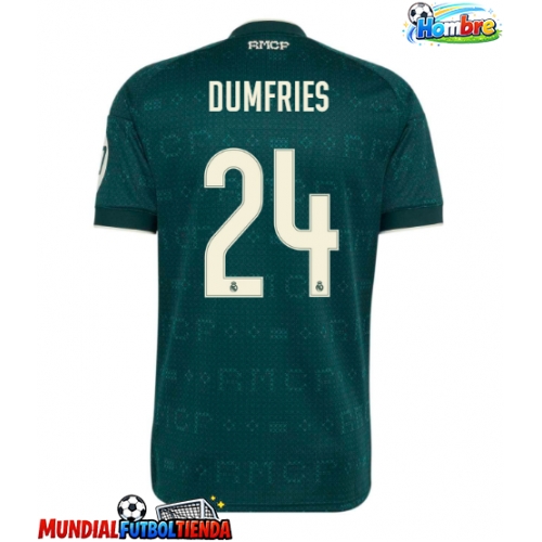 Camiseta Real Madrid Denzel Dumfries #24 Segunda Equipación Replica 2026-27 mangas cortas